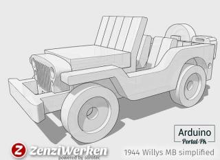 Модель Willys MB (Виллис) для фрезерного станка с ЧПУ 