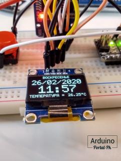 Бюджетные часы на Arduino с дисплеем ssd1306.