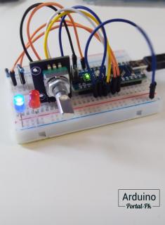 Фото к уроку подключаем энкодер вращения KY-040 к Arduino.
