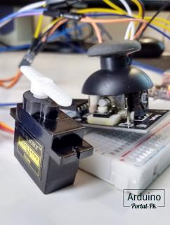 Фото к уроку. Подключаем к Arduino джойстик. Управление servo сервоприводом.