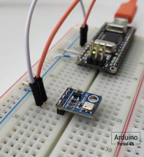 Фото к уроку Подключение датчика температуры и давления BMP180 к Arduino.