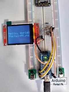 Цветной графический TFT-экран 128×160 / 1,8” на базе чипа ST7735S для Arduino 
