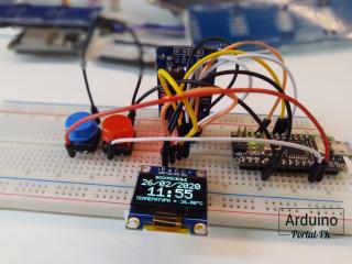 часы на Arduino и дисплей ssd1306.