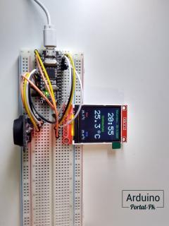 Часы на TFT-экране 128×160 / 1,8” на базе чипа ST7735S для Arduino 