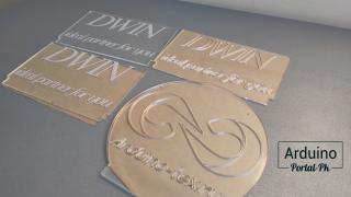 Как украсить ночник из оргстекла гравировкой логотипа DWIN и Atduino-tex.ru
