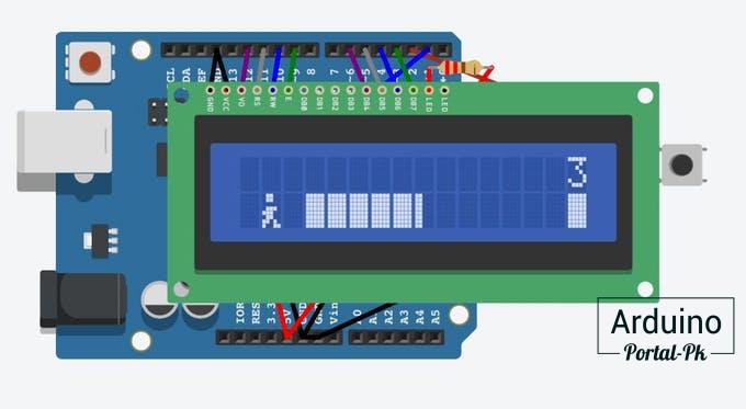 Игра с использованием Arduino и жидкокристаллического дисплея 16 × 2