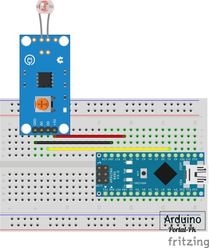 Подключение модуля освещенности к Arduino UNO