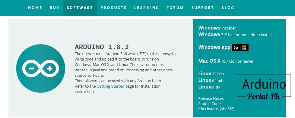 Скачать Arduino IDE можно на официальном сайте
