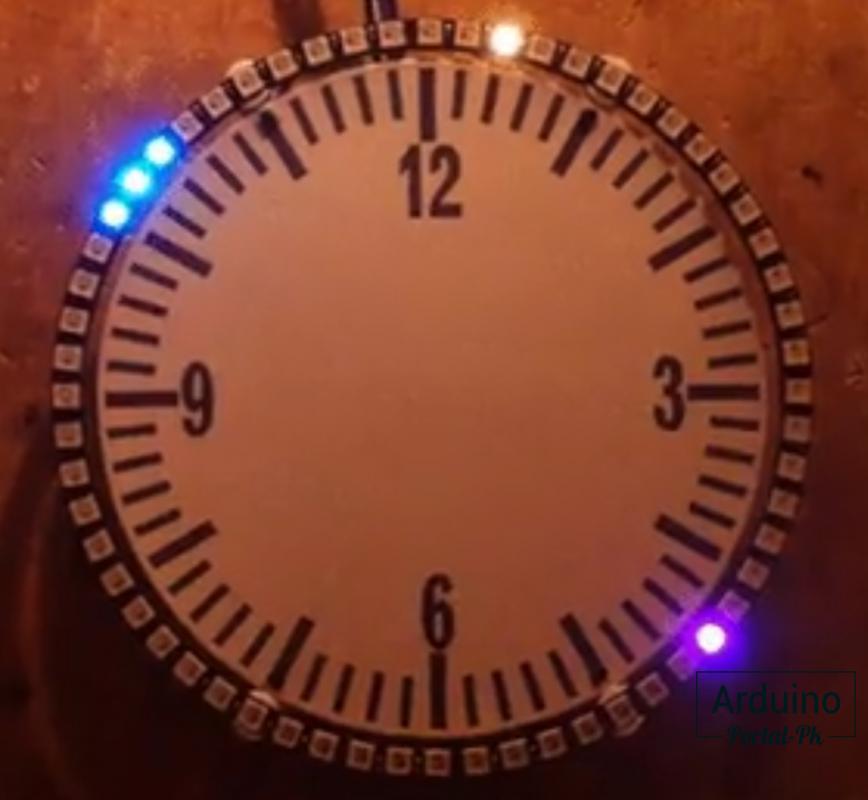 Часы на Arduino, модуле реального времени RTC 1307 и кольце светодиодов WS2812b