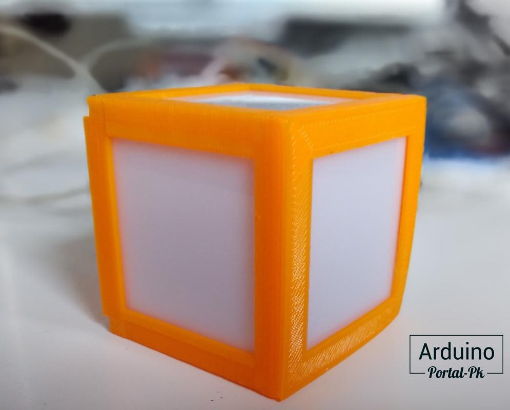 светодиодный куб напечатанный на 3d принтере